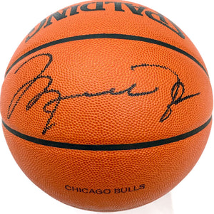 Michael Jordan Chicago Bulls Autographed Team Issued NBA Game Ball Beckett Letter of Authenticity-Powers Sports Memorabilia