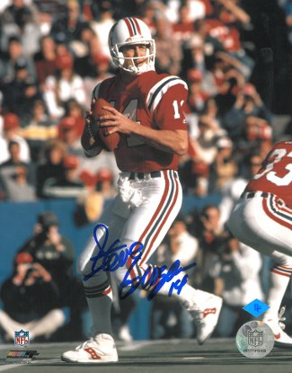 Steve Grogan Autographed New England Patriots NFL 16X20 Photo #14 - Sports Images Hologram-Powers Sports Memorabilia