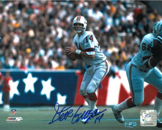 Steve Grogan Autographed New England Patriots 16X20 Photo (horizontal vs Colts)-Powers Sports Memorabilia