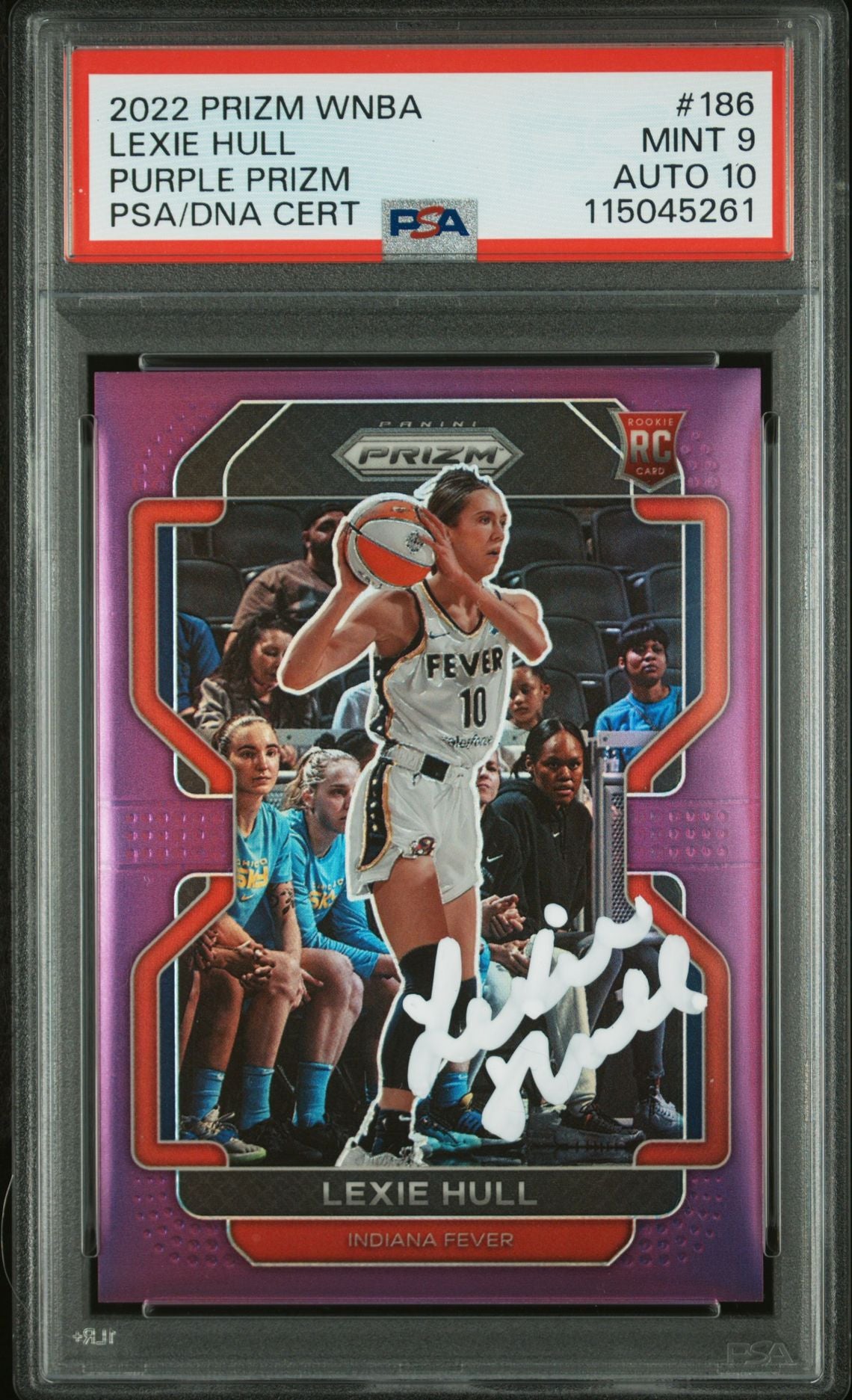 Lexie Hull 2022 Panini Prizm WNBA Purple Signed Basketball Rookie Card #186 Graded PSA 9 Auto 10 40/99 115045261-Powers Sports Memorabilia