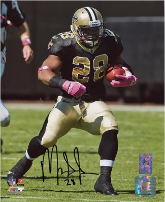 Mark Ingram Autographed New Orleans Saints 8x10 Photo w/ #28 - Ingram Hologram-Powers Sports Memorabilia