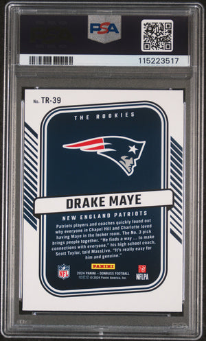 Drake Maye 2024 Donruss The Rookies Football Rookie Card #TR39 Graded PSA 8 Cert #115223517-Powers Sports Memorabilia