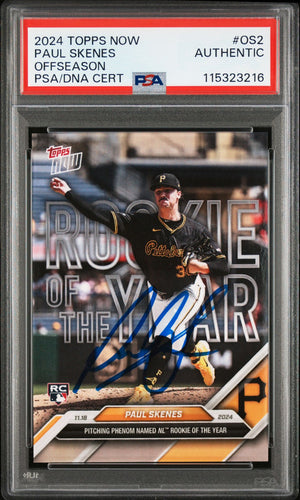 Paul Skenes 2024 Topps Now Signed Rookie of the Year Card #OS2 Auto PSA 15323216-Powers Sports Memorabilia
