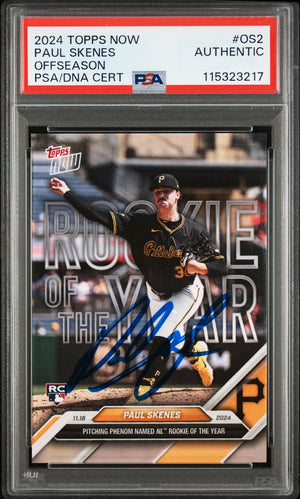 Paul Skenes 2024 Topps Now Signed Rookie of the Year Card #OS2 Auto PSA 15323217-Powers Sports Memorabilia