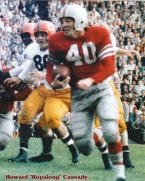 Howard "Hopalong" Cassady unsigned Ohio State Buckeyes 8 x 10 Photograph (Heisman-Red Jersey)-Powers Sports Memorabilia