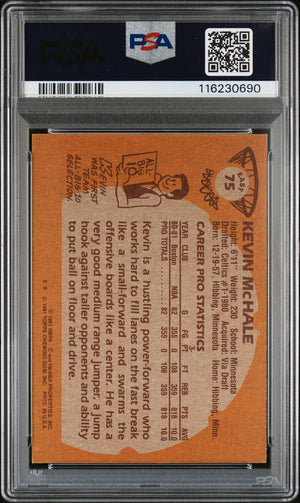 Kevin McHale 1981 Topps East Signed Basketball Rookie Card #75 Auto Graded PSA 10 Cert # 116230690-Powers Sports Memorabilia