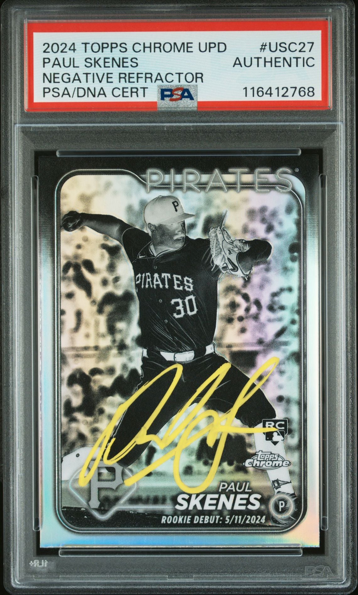 その他 PAUL SKENES Negative Refractor chrome 2024 Topps Chrome Update Paul Skenes Rookie Debut Negative