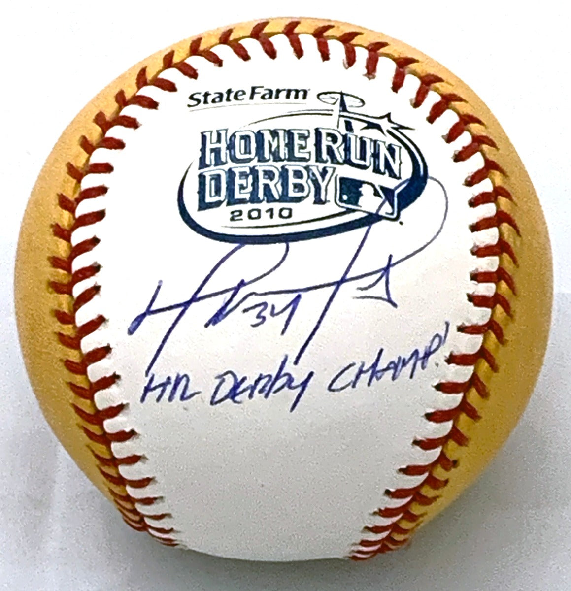 David Ortiz Autographed Boston Red Sox MLB 2010 Home Run Derby Moneyball Baseball Beckett Authenticated-Powers Sports Memorabilia