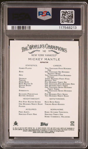 Mickey Mantle 2024 Topps Allen Ginter Silver Card #142 PSA 10