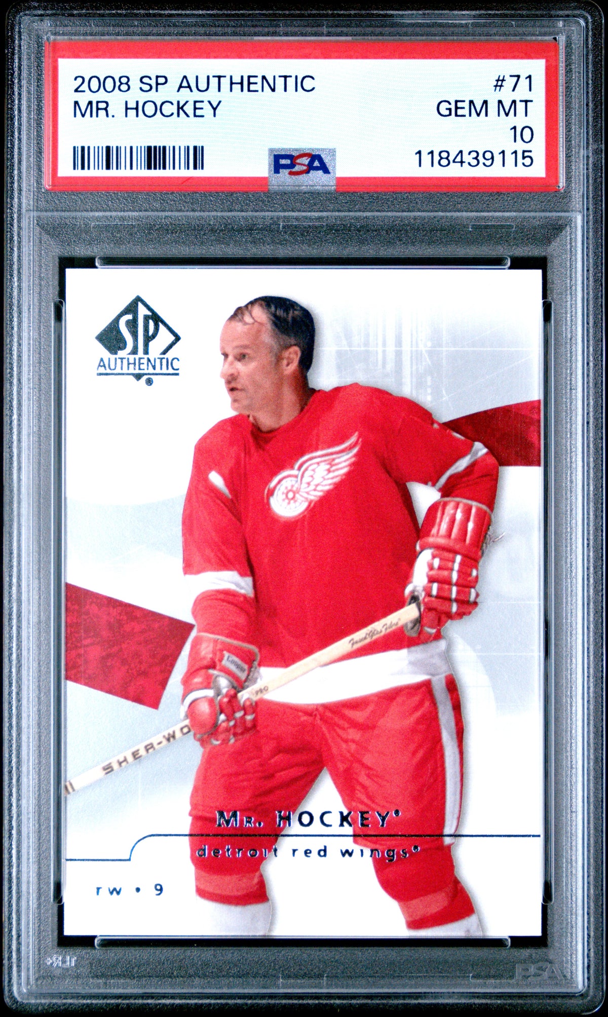 Gordie Howe 2008 SP Authentic Mr Hockey Card #71 Graded PSA 10 Cert #118439115-Powers Sports Memorabilia
