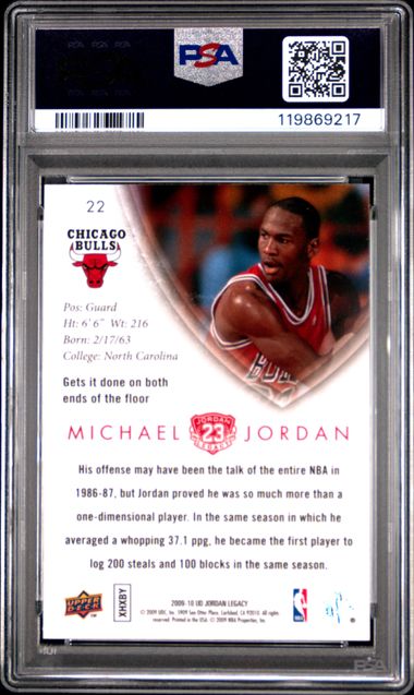 Michael Jordan 2009 Upper Deck Legacy Gold Card #22 PSA 9-Powers Sports Memorabilia