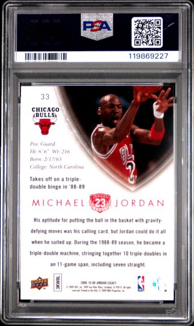 Michael Jordan 2009 Upper Deck Legacy Gold Card #33 PSA 9-Powers Sports Memorabilia