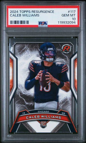 Caleb Williams 2024 Topps Resurgence Football Rookie Card #117 Graded PSA 10 Cert #119932094-Powers Sports Memorabilia