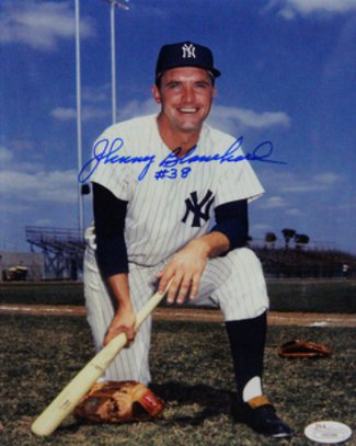 Johnny Blanchard Autographed New York Yankees 8x10 Photo #38 (deceased)- JSA Hologram-Powers Sports Memorabilia