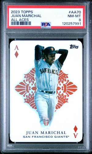 Juan Marichal 2023 Topps All Aces Baseball Card #AA70 Graded PSA 8 Cert # 120257991-Powers Sports Memorabilia