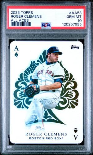 Roger Clemens 2023 Topps All Aces Baseball Card #AA53 Graded PSA 10 Cert # 120257995