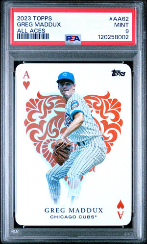 Greg Maddux 2023 Topps All Aces Baseball Card #AA62 Graded PSA 9 Cert # 120258002