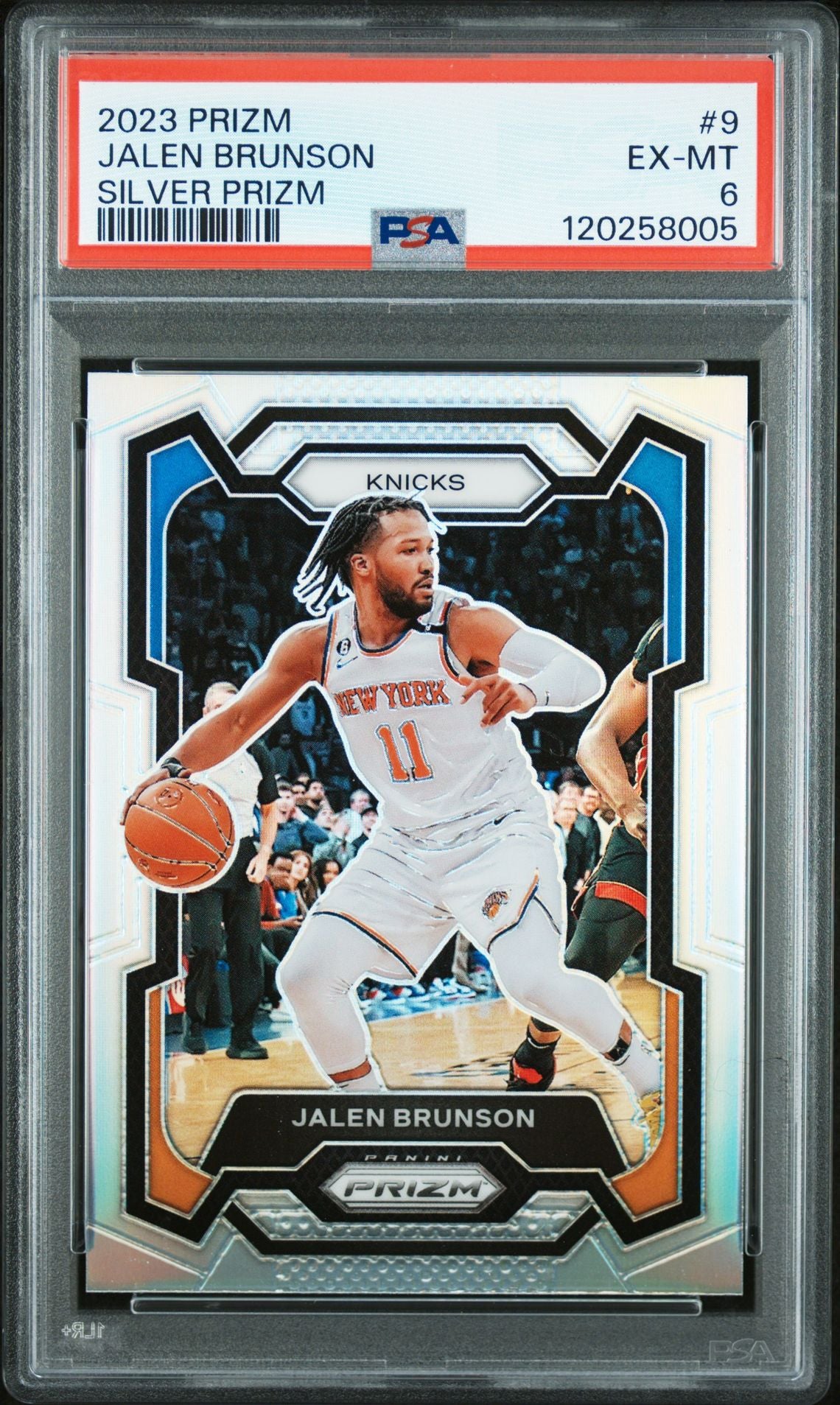 Jalen Brunson 2023 Panini Prizm Silver Basketball Card #9 Graded PSA 6 Cert # 120258005-Powers Sports Memorabilia