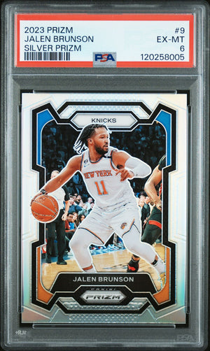 Jalen Brunson 2023 Panini Prizm Silver Basketball Card #9 Graded PSA 6 Cert # 120258005-Powers Sports Memorabilia