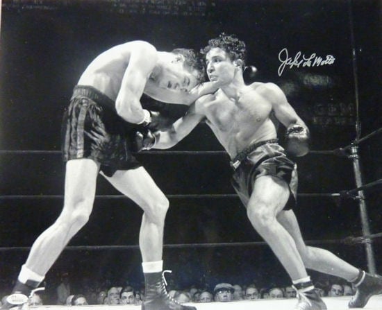 Jake LaMotta Signed Boxing 16x20 photo – JSA Authenticated-Powers Sports Memorabilia