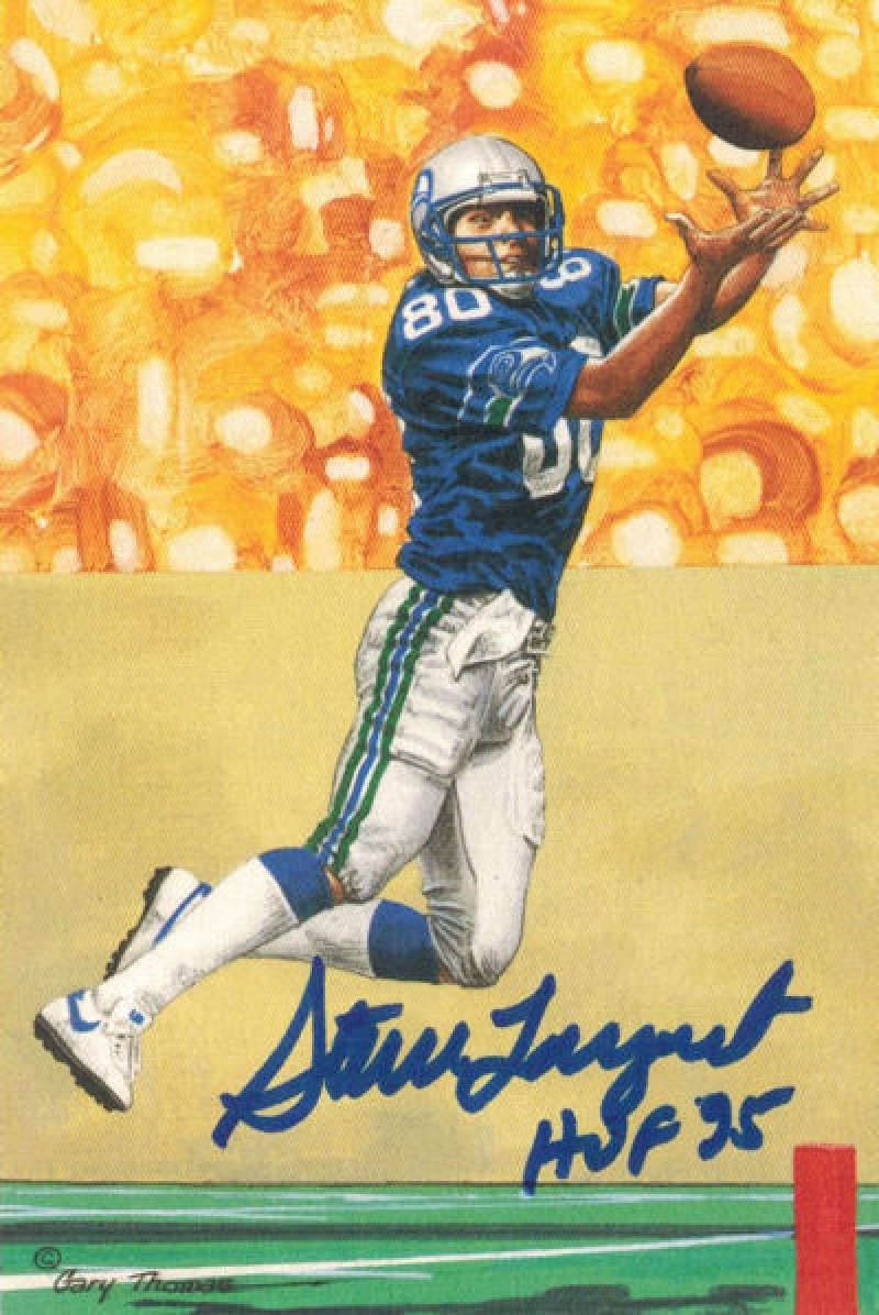 Steve Largent Seattle Seahawks Signed Golf Ball - Goal Line Art-Powers Sports Memorabilia