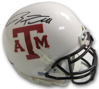 Ryan Tannehill Autographed Texas A&M Aggies Authentic White TB Schutt Mini Helmet- Upper Deck Hologram-Powers Sports Memorabilia