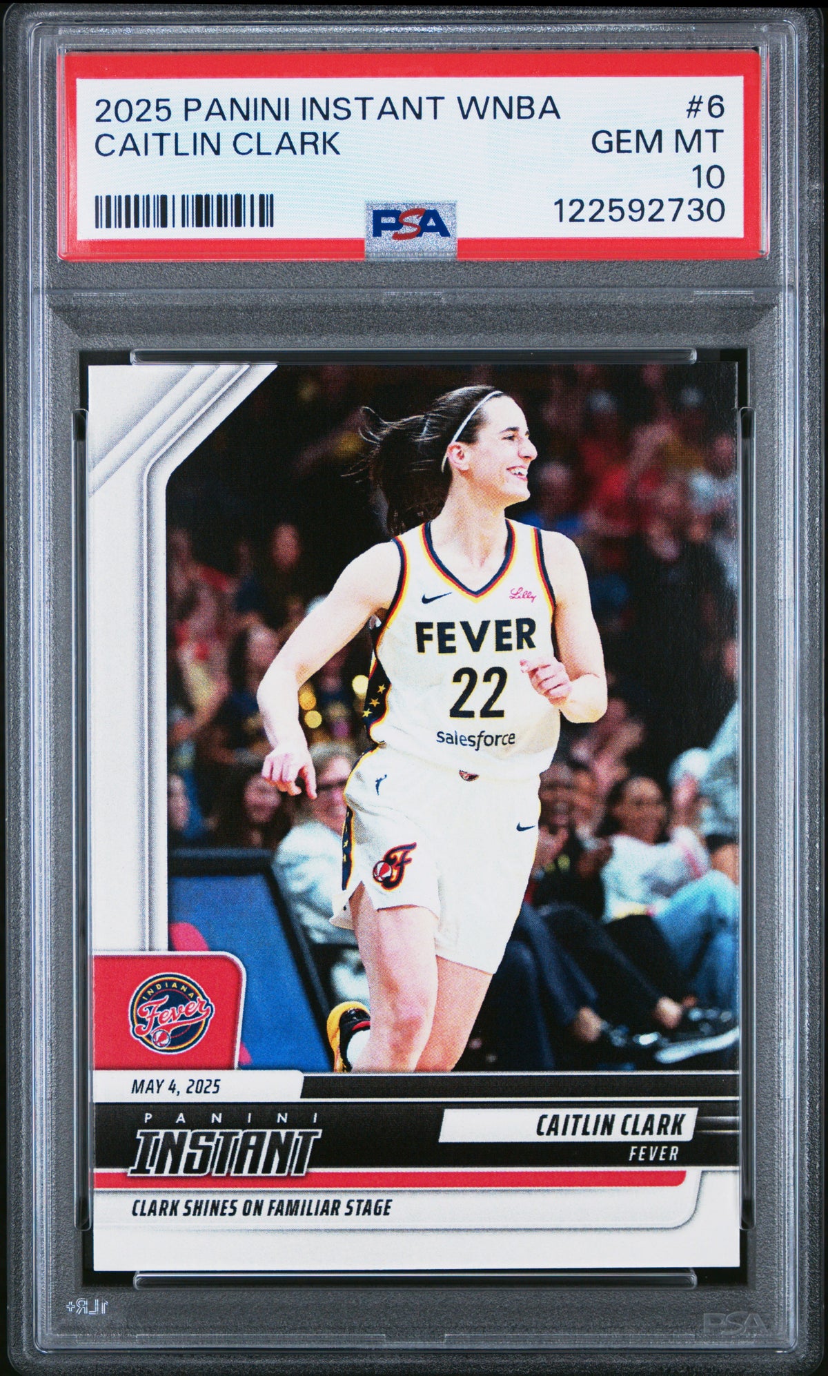 Caitlin Clark 2025 Panini Instant WNBA Fever Card #6 PSA 10-Powers Sports Memorabilia