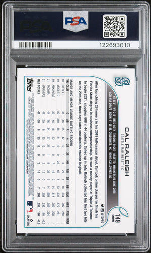 Cal Raleigh 2022 Topps Chrome Seattle Mariners Baseball Rookie Card #149 Graded PSA 9 Cert #122693010-Powers Sports Memorabilia