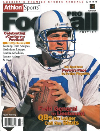 Peyton Manning unsigned Indianapolis Colts 1999 NFL Pro Football Preview Magazine-Powers Sports Memorabilia