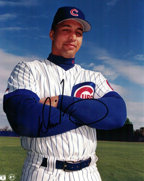 Derrick May Signed Chicago Cubs 8x10 Photo-Powers Sports Memorabilia