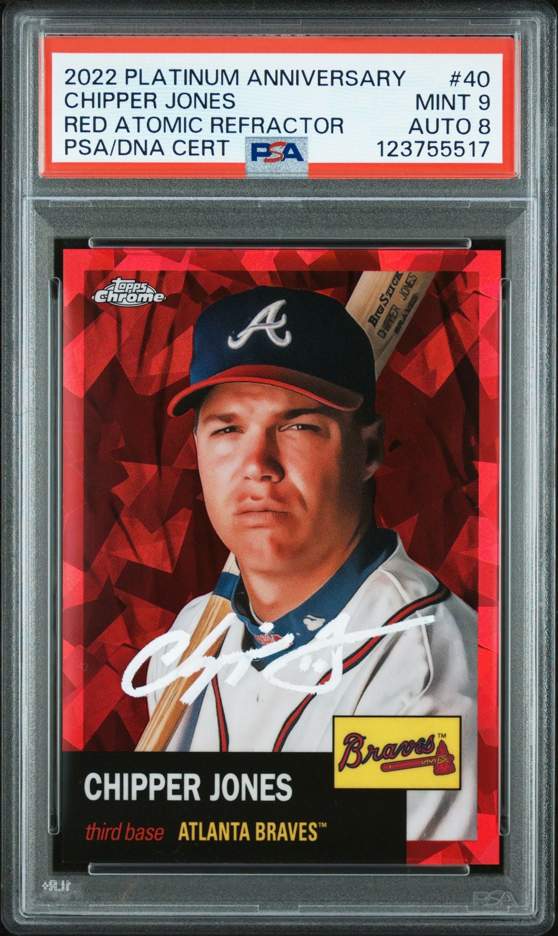 Chipper Jones Autographed Sports Memorabilia Baseball Collectibles