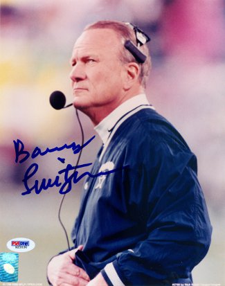 Barry Switzer Autographed Dallas Cowboys 8x10 Photo- PSA Hologram-Powers Sports Memorabilia