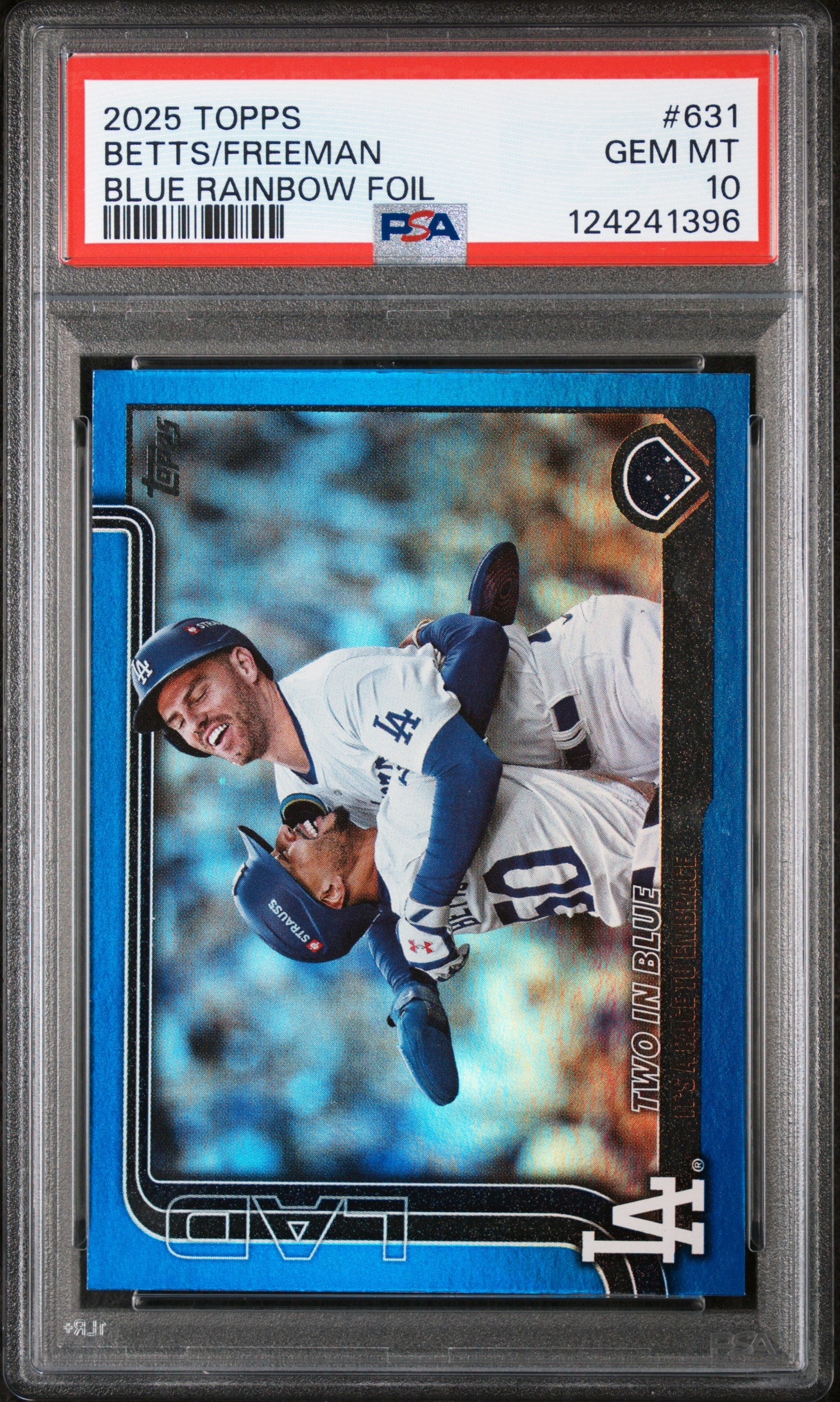 Mookie Betts Freddie Freeman 2025 Topps Blue Rainbow Card #631 PSA 10 /150