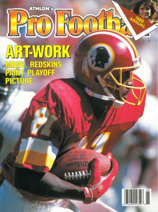 Art Monk unsigned Washington Redskins 1989 NFL Pro Football Preview Magazine-Powers Sports Memorabilia