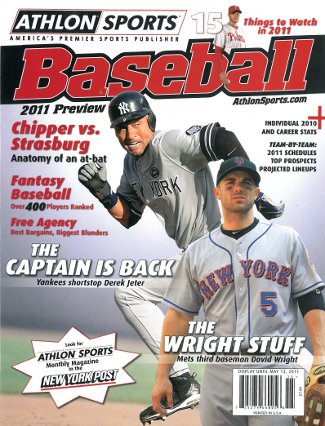 Derek Jeter unsigned New York Yankees 2011 MLB Baseball Preview Magazine-Powers Sports Memorabilia