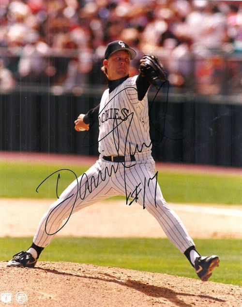 David Nied Signed Colorado Rockies Pitching 8x10 Photo-Powers Sports Memorabilia