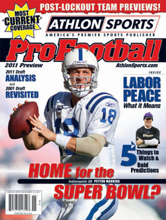 Peyton Manning unsigned Indianapolis Colts 2011 NFL Pro Football Magazine Preview-Powers Sports Memorabilia
