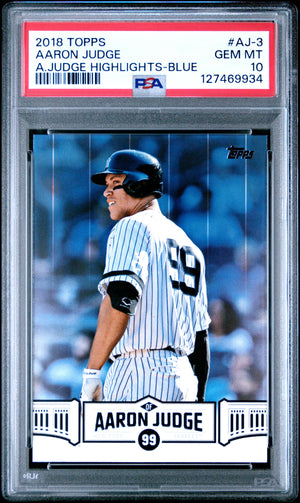 Aaron Judge 2018 Topps Highlights Blue Card #AJ-3 PSA 10