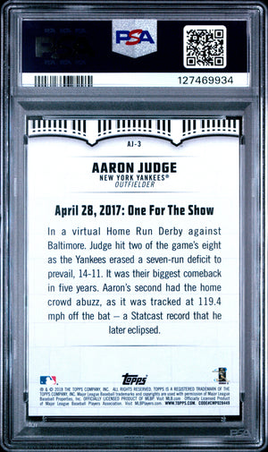 Aaron Judge 2018 Topps Highlights Blue Card #AJ-3 PSA 10