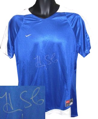 Hope Solo Autographed Nike Dri-FIT Blue Jersey XXL - JSA Holo (Olympics Team USA)-Powers Sports Memorabilia