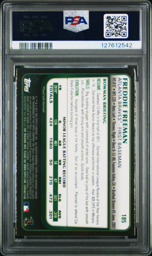 Freddie Freeman 2011 Bowman Chrome Baseball Rookie Card #185 Graded PSA 9 Cert #127612542-Powers Sports Memorabilia