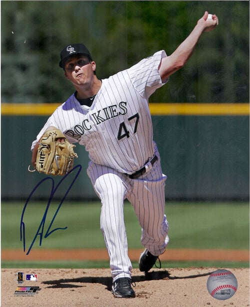 Drew Pomeranz Signed Colorado Rockies 8x10 Photo-Powers Sports Memorabilia