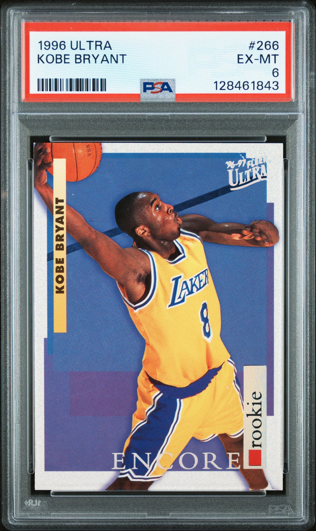 Kobe Bryant 1996 Fleer Ultra Lakers Rookie Card #266 PSA 6 