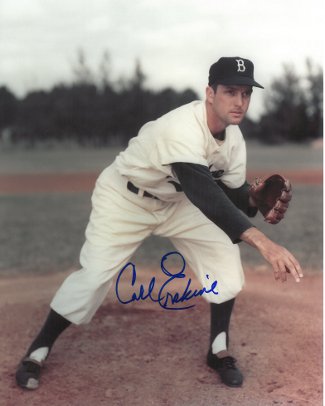 Carl Erskine Autographed Brooklyn Dodgers 8x10 Photo-Powers Sports Memorabilia