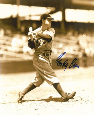Goody Rosen Autographed Brooklyn Dodgers Vintage Sepia tone 8x10 Photo-Powers Sports Memorabilia