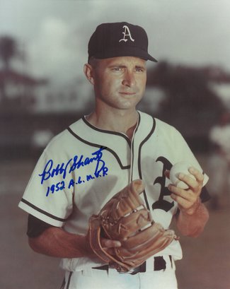 Bobby Shantz Autographed Philadelphia A's 8x10 Photo 1952 AL MVP-Powers Sports Memorabilia