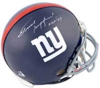 Frank Gifford Autographed New York Giants TB Replica Mini Helmet HOF 77-Powers Sports Memorabilia