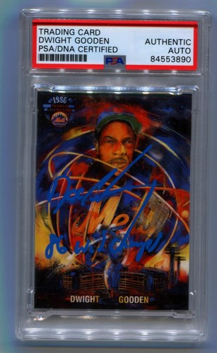 Dwight Doc Gooden Topps Project 2020 #343 86 WS Champs Signed Auto PSA DNA-Powers Sports Memorabilia