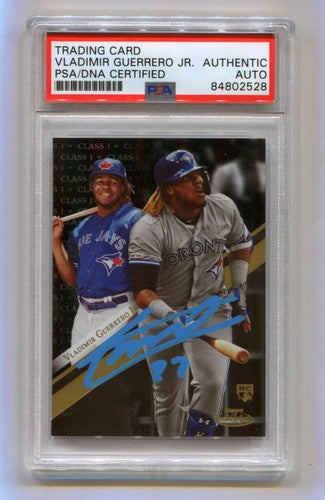 Vladimir Guerrero Jr 2019 Topps Gold Label Class 1 Black RC Signed PSA Auto-Powers Sports Memorabilia