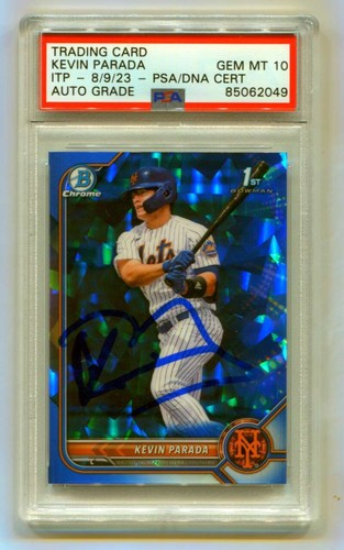 Kevin Parada 2022 Bowman Chrome Draft Sapphire BD-47 1st RC Signed PSA 10 Auto-Powers Sports Memorabilia